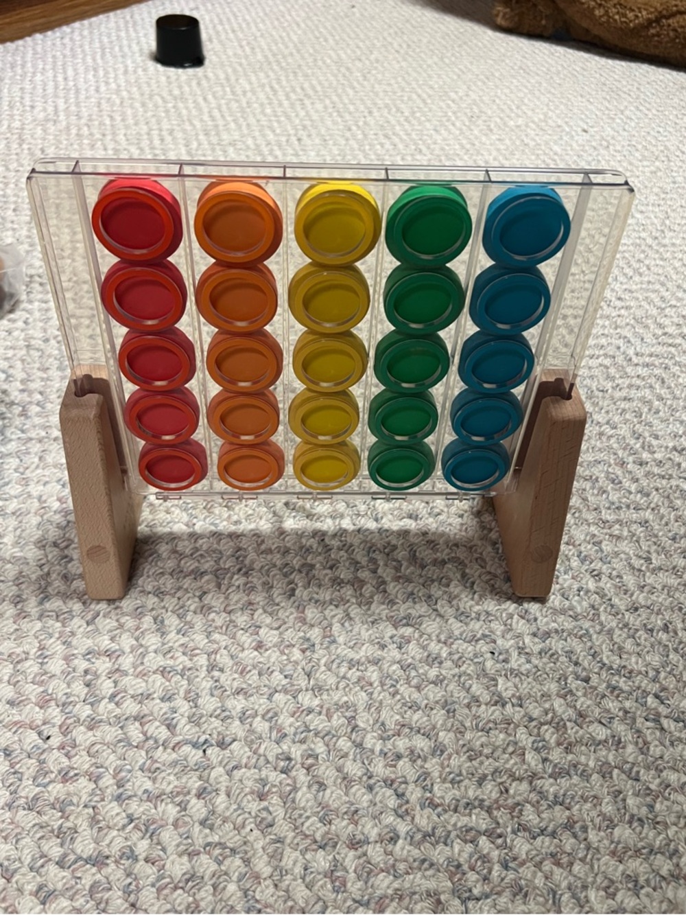 Lovevery Wooden Stand Pop Count Game - Rainbow Colors
